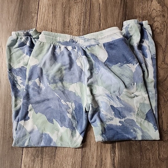 Athleta Warm-Up Pants Girl's Size M (8-10) Side Pocket Blue Green - Picture 3 of 4